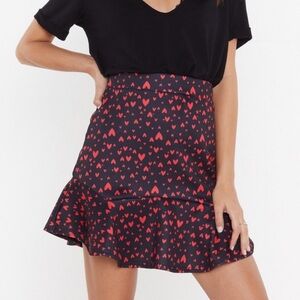 NWT Nasty Gal Heart Skirt